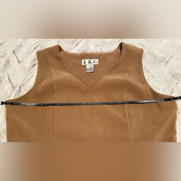 I.K.C. Vintage Beaded V-Neck Sleeveless Handkerchief Hem Cowgirl Top - Picture 6 of 10